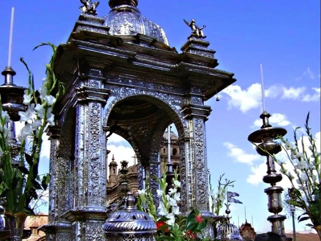 silver carriage at Corpus Christi