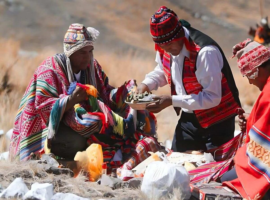 offerings to mother earth or pachamama