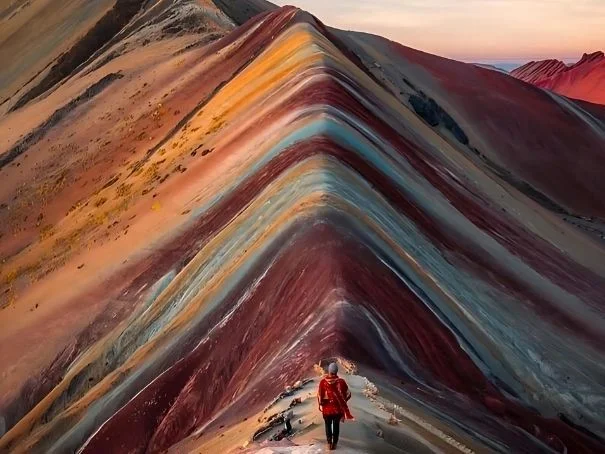 classic view of rainbow mountain