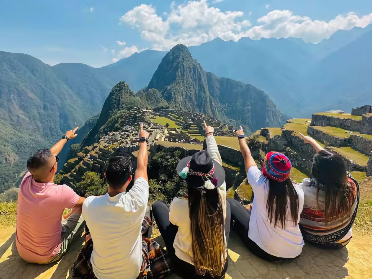 view of huaynapicchu mountain on the graduation trip