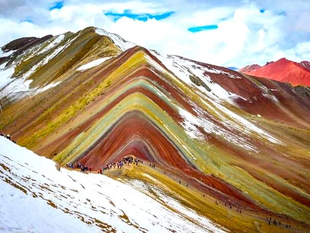 snow peak at rainbow mountain