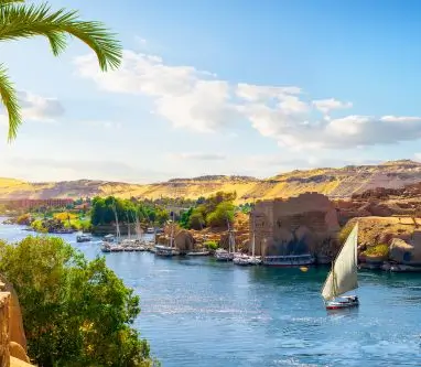 vista del rio nilo - egipto