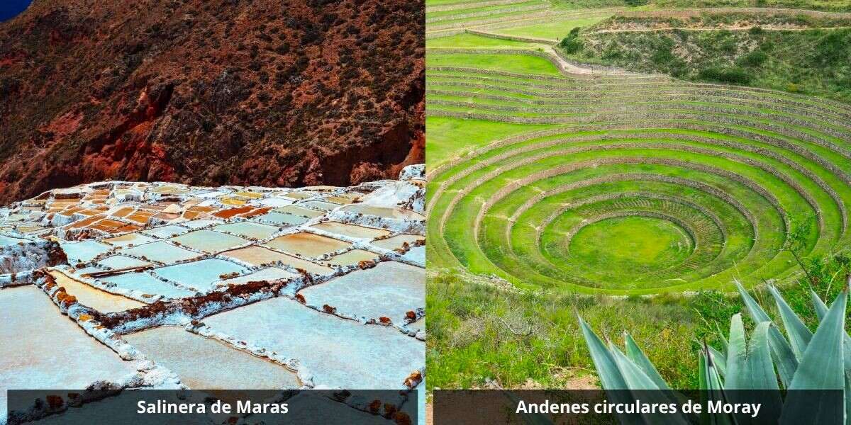 salt mines of maras and moray terraces in ollantaytambo - cusco