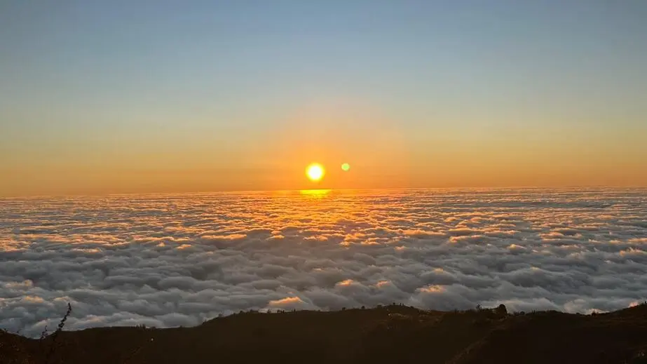 The Sunrise at Three Golden Crosses - Paucartambo
