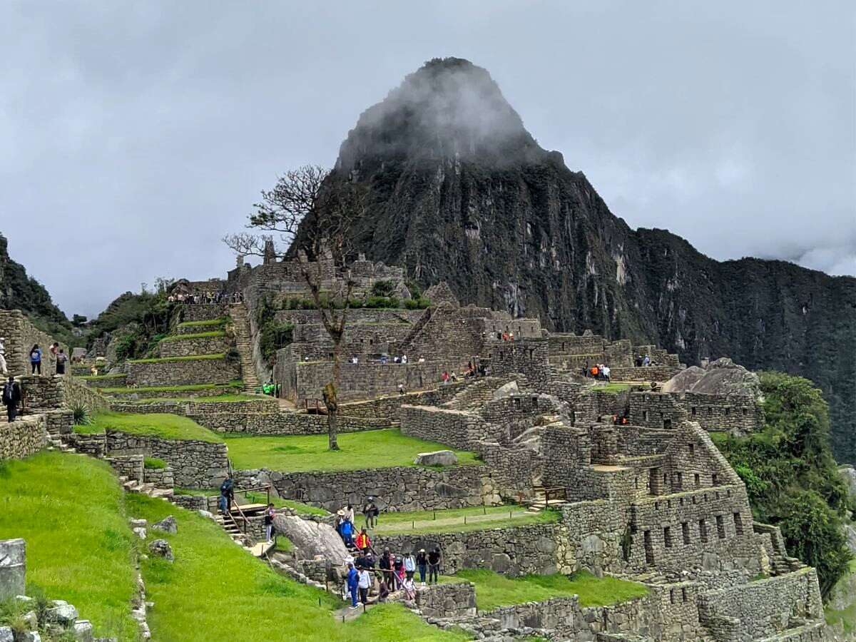 vista de la parte baja de la ciudad de machupicchu