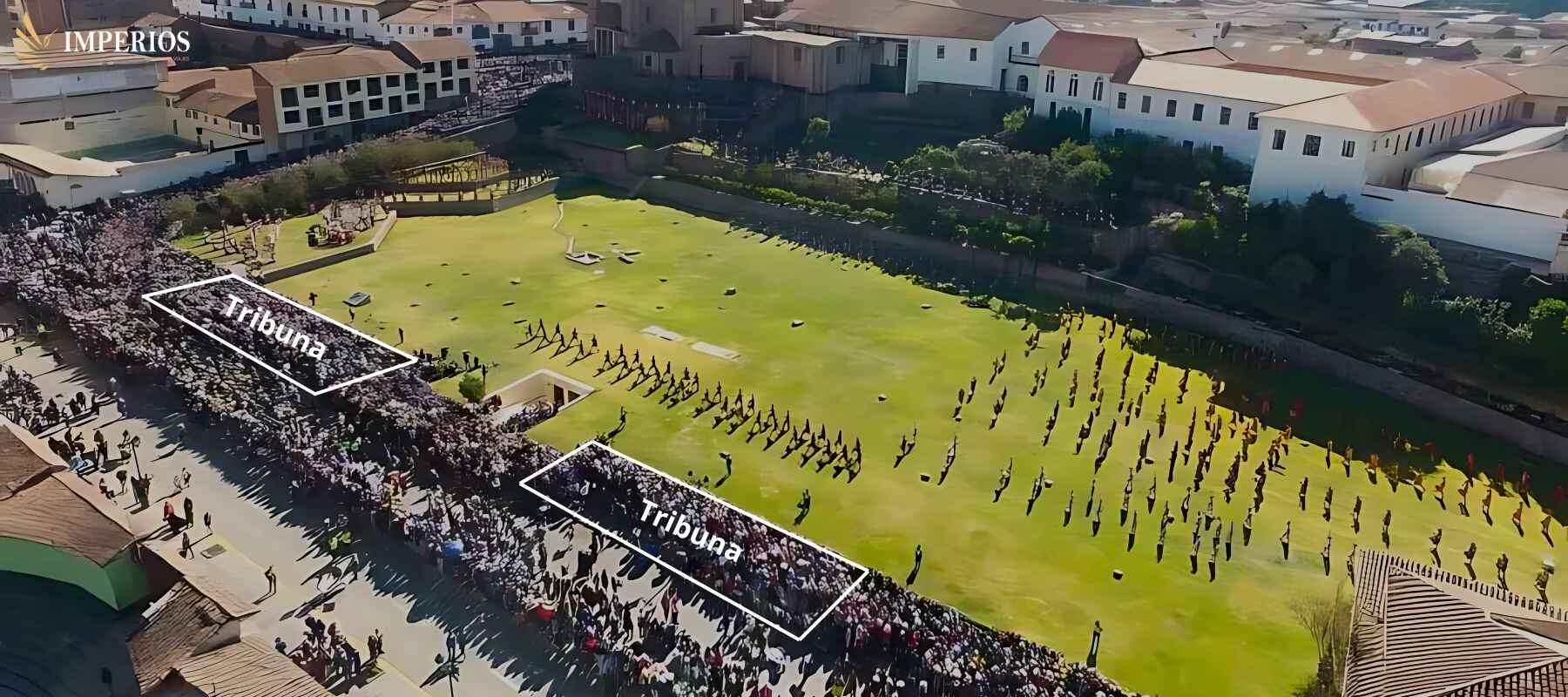 Tribunas en el Qoricancha para el inti raymi