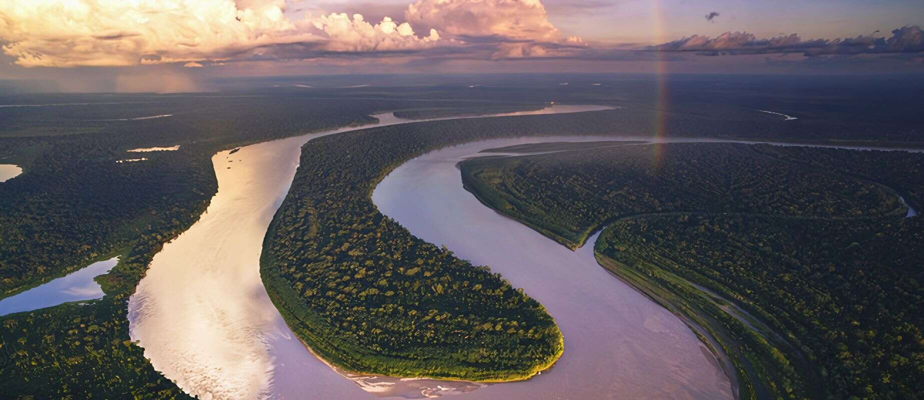 vista aerea del rio madre de dios