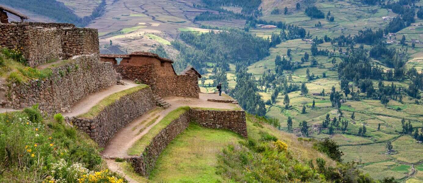 view of the archaeological complex of chinchero